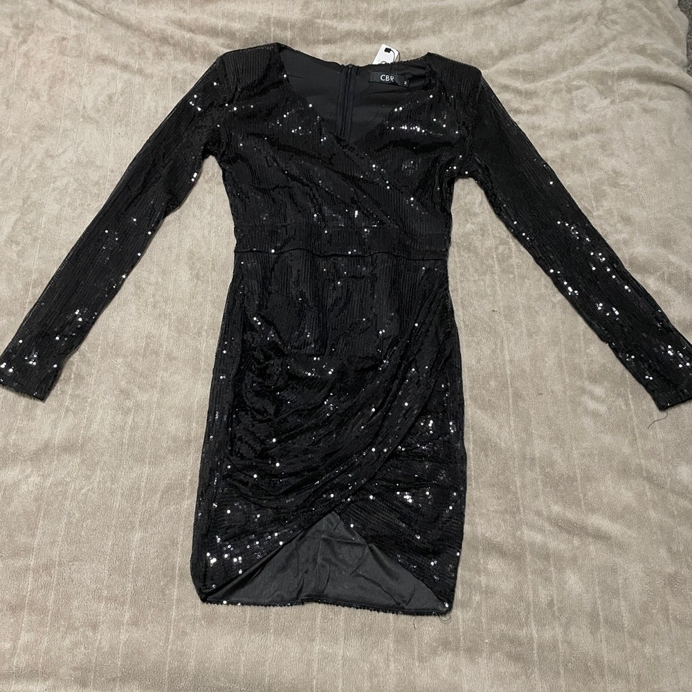 Glamorous black sequin mini dress, never worn